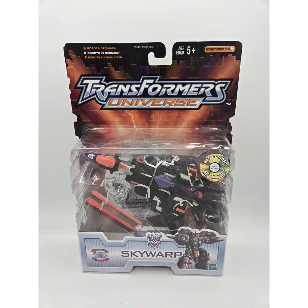 Transformers Universe Skywarp Deluxe Class 2004 Hasbro MOSC Sealed With CD-ROM